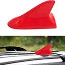 Car Shark Fin Universal Antenna, Shark Fin Antenna, Shark Fin Antenna Cover, Waterproof and Rust-Proof, Durable, Suitable for Most Cars, Trucks, SUVs, Etc (Red)