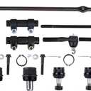 OCPTY - New 10-Piece Upper Lower Ball Joint Inner Outer Tie Rod End Adjusting Sleeve Center Link RWD 2WD Front Suspension Kit Fit 1987-1996 for Ford for F-150