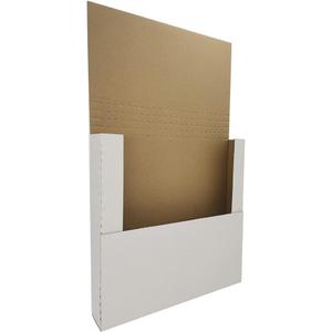 50 Pack Vinyl Record Shipping Mailing Box Mailers, 12.5" x 12.5" x 2", Perfect for 12-inch Lp Album, Height Adjustable Cardboard, White (EM1212)