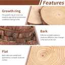 Set of 10 Wood Slices for Centerpieces 7-8 inch, Natural Unfinished Wood Craft Kits, Tree Slices with Bark for DIY Crafts Wedding Christmas Party Decoration, Wood Centerpieces for Tables