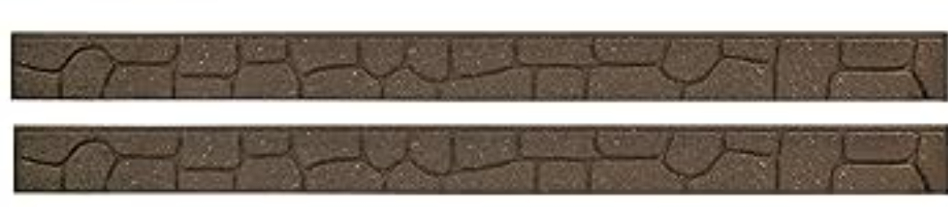 EZ Border Stone Garden Edging In Earth Pack Of 2 3.5x47.5In