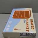 PTQ Heated Electric Blanket Twin 62"84", Plush Fast Heating Faux Rabbit Fur Blanket with 8 Heating Levels Auto Shut Off, for Bed & Couch Super Cozy Fuzzy,Fluffy Winter Warming Beige