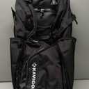 Rolling Baseball Bag with Wheels, 60L Capacity Softball Bag Holds 4 Bats for Boys and Girls, Youth Equipment Bag with Shoe Compartment (Black)