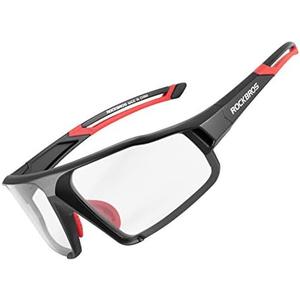 ROCKBROS Photochromic Cycling Glasses for Men - Clear Safety Glasses for Road Mountain Bike Bicycle