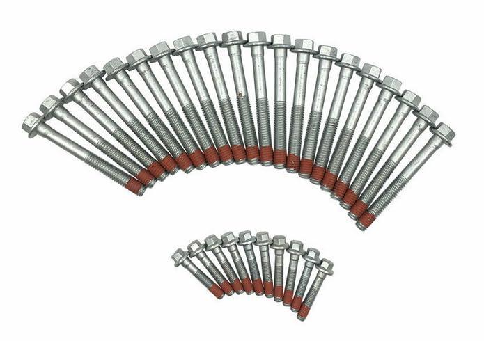 30Pcs Engine Cylinder Head Bolts Kit, 2nd Design Cylinder Head Bolts Set for 2004+ Gen IV LS 4.8 5.3 6.0 6.2 Engines
