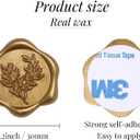 UNIQOOO Wax Seal Stickers - Eucalyptus Wedding Invitation Envelope Seal Stickers, 100 Pcs Self- Adhesive Antique Gold Stickers, Perfect for Invitation, Christmas, Gift Wrapping, Party