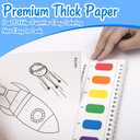 2 x Paint with Water Coloring Books for Toddlers, Watercolor Painting Book and Drawing Art Paper for Kids Ages 3 4 5 6 7 8 Years Old, Outer Space Art Craft for Drawing with Brush