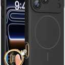 Miracase Magnetic for iPhone 17 Pro Max Case, Compatible with MagSafe, Integrated Silicone Camera Control Cover, 3.0mm Thicken Shockproof Drop Protection Phone Case for 17 ProMax, Black