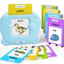 MAYAPHILOS 224 Words Brazil Portuguese and English Talking Flash Cards for Toddlers, Autism Sensory Toys, Portuguese Language Learning Educational Montessori Speech Therapy Toys Gifts for Kids