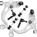 6PCS Front Lower Control Arm with ball Joint Assembly + Tie Rod End + Sway Bar End Link Suspension Kit for Buick LeSabre Riviera Park Avenue 1998-2005 for Cadillac DeVille Seville Pontiac Bonneville