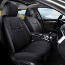 Coverado Seat Covers, Car Seat Covers Front Seats, Car Seat Cover, Car Seat Protector Waterproof, Car Seat Cushion Nappa Leather, Black Seat Covers for Cars Carseat Cover Universal Fit for Most Cars