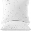 MIULEE Pack of 2 18x18 Outdoor Pillow Inserts, Waterproof Decorative Square Throw Pillow Inserts for Patio Sofa Garden Porch Couch