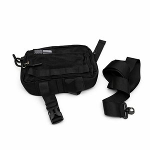 Tactical Fanny Pack Military Waist Bag Pack with USA Flag Patch Utility Hip Pack with Adjustable Strap for Outdoors Fishing Cycling Camping Hiking Dog Walking 