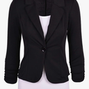 Auliné Collection Women's Casual Work Solid Color Knit Blazer Size S-M