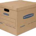 Bankers Box Small Classic Moving Box Pack of 20, Reinforced Handles, Tape-Free Assembly, Box with Lid, 15-in x 12-in x 10-in (7714210)