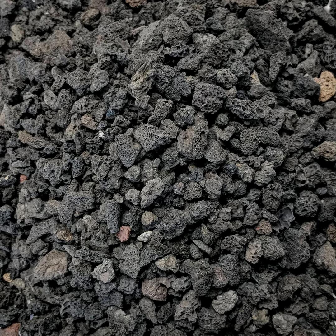 Black Lava Rocks for Plants Natural Horticultural Volcanic Rock (1/4" to 1/2" Size) (Mined in USA) (10-lb Bag)