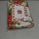 Romanstile Christmas Tablecloth Rectangle, Winter Christmas Red Flower Table Cloth, Washable Farmhouse Vintage Table Cover for Holiday Dinner Party, 60 x 84 Inch