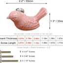 10Pcs Bird Shape Ceramic Kids Drawer Knobs,Cute Cartoon Animal Cabinet knobs with 2 Kinds Screws,Baby Boys Girls Dove Knobs Handles Pulls for Drawer Cupboard Dresser Bookcase (10, Bird-Pink)