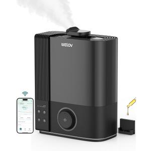 WELOV Smart Humidifiers for Large Room Bedroom, 6L Top Fill Cool Mist Humidifier with Essential Oil Diffuser, Quiet BoostMist Humidifier for Baby Nursery & Plants, App & Voice Control, Auto Mode