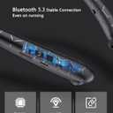Bluetooth Neckband Headphones, Retractable Headphone with Mic, 18 Hours Playtime, IPX5 Sweatproof Wireless Neckband Headphones for Gym, Running and Outdoor Sports