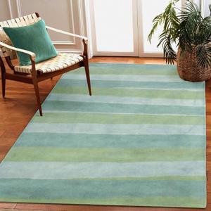 Liora Manne 7281/04 Stripes SEA Breeze Rugs 5' x 7'6" Blue (Blue and Green)