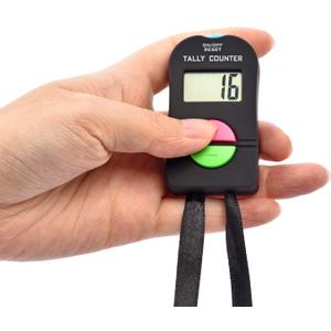 Electronic Tally Counter/Handheld Number Clicker with Lanyard, 4-Digital,Disc Golf/Baseball Pitch/Bus Driver/Fish/Crochet Row Count