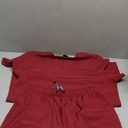 VIAOLI Scrubs for Women Set V-Neck Pocket Top & Drawstring Jogger Scrub Pants Stretch Nursing Scrubs Set Uniform L, Burgundy