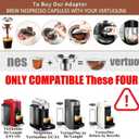 Reusable Coffee Pod Converter Compatible with Nespresso Original Line Capsule Stainless Steel Coffee Capsule Adapter Compatible with Nespresso Vertuo ENV135 GCA1 Machine