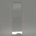 AceOrbit 2 Pcs 3-1/8 x 12-3/4 x 3/8 Inch Glass Shower Shelf for Shower Niche Break-Resistant Easy Install Clear Glass Support for DIY Storage Decor