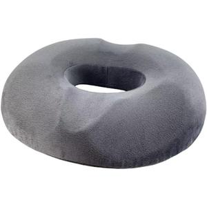 Donut Pillow Seat Cushion Chair Pad for Tailbone Pain Relief and Hemorrhoids, Memory Foam Seat Chair Cushion for Postpartum Pregnancy, Seat Cushions for Men and Women for Home & Office(Gray) (45*40*7CM)