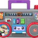 Fisher-Price Laugh & Learn Busy Boombox, Retro-Inspired Musical Infant Activity Toy with Learning Content for Baby and Toddlers (Amazon Exclusive), Compact, suitable for young children