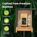 Birdfy Smart Bird Feeder with Camera, High-End Bamboo, Solar Powered, 2K HD Live Stream, Auto Capture Birds & Notify in Time, AI Recognition, Ideal Present for Bird-Watching&Learning