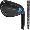 Gowolf Forged Golf Wedges 50/52/54/56/58/60/69 Degree Single or Sets for Men, Right Hand Premium Full Face Gap Wedge Sand Wedge Lob Wedge Golf Club, Great Golf Gifts - CNC Milled Face for More Spin, Black