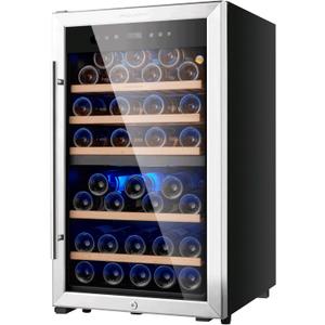 Wine Refrigerators,52-bottle Wine Fridge Cooler Freestanding Wine Refrigerator,(Bordeaux 750ml) Dual Zone Compressor Wine Cellar Chiller