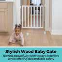 Toddleroo by North States LuxeCraft Wood Baby Safety Gate for Stairs & Doorways, Hardware Mount, Adjustable 25.25 to 39.25 Inches Wide, 30 Inches High, Classic White