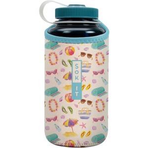2 x Sok It BotlSok Water Bottle Sleeve Insulated Neoprene Cover (Beach Life, Fits 32oz Nalgene)