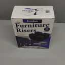 EclatBain Bed Risers Furniture Risers Heavy-Duty Rectangular Adjustable Block Lift to 3 inches and 4.3 inches Desk, Sofa, Chair Legs, Refrigerator, Washing Machine Support up to 4000 pounds (Square-4 Pack-black)