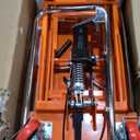 VEVOR Hydraulic Lift Table Cart, 330lbs Load Capacity 50 Inch Lifting Height, Manual Single Scissor Lift Table with Non-Slip Pad and 4 Wheels, Hydraulic Scissor Cart for Material Handling, Orange