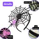 4 x Needzo Halloween 2025 Spiderweb Fascinator Headband, Costume and Party Accessories, 6 Inches Tall x 5.62 Inches Wide