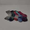 Anlisim Merino Wool Hiking Socks for Women Thermal Winter Warm Boot Work Cushion Socks 5 Pairs (Medium, Tie-dye)