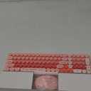 Wireless Keyboard and Mouse Combo - 2.4G Full-Sized Cute Colorful Retro Keyboard with Round Keycaps 104 Keys Typewriter Keyboard for Laptop/Windows/PC-Pink Colorful