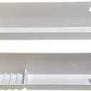 11" Kitchen Sink Front Tip-Out Accessory Trays with Mounting Screws, White, 2 Pack (Conventional Open Tray and Accessory Tray with Ring Holder and Soap Dish) Hinges are Not Included