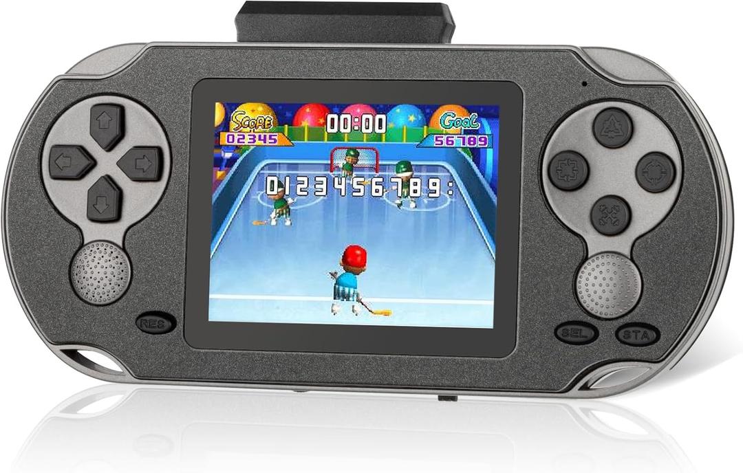 TaddToy 16 Bit Handheld Game for Kids Adults, 3.0'' Large Screen Preloaded 230 HD Classic Retro Video Games with USB Rechargeable Battery & 3 Game Cartridges for Birthday Gift for Kids 4-12 (Black)