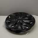 Hubcap Wheel Cover Replacement R17 Hub Caps Universal-Fit Steel Wheel Rim Cover ABS Material Exterior Accessories for Most Car Truck SUV -Set of 417-inchBlack