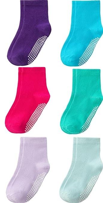toddler non-slip cotton socks anti skid with grip bottom Little Boys Girl Kids Children 11pairs, Size 0-6 month