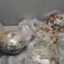 Neutral Fall Garland for Mantle Fireplace - 4 Pack Total 24 Ft Outdoor Autumn Leaves Decor for Home Front Door with Pumpkins Indoor Maple for Farmhouse Stairs Porch Halloween Thanksgiving Decorations