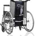 SWISSELITE Oxygen Cylinder Bag,Wheelchair Oxygen Tank Holder with Buckles,Oxygen Tank Carrier Holder for Wheelchair Walker with Mesh Storage Pocket Fits Most Portable Oxygen Tanks