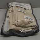 INOVADAY 100% Blackout Curtains for Bedroom, Black Out Curtains 84 Inch Long, Clip Rings Linen Blackout Drapes, Thermal Insulated Room Darkening for Living Room, 2 Panels  Beige,W50xL84