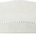 Perlette Cream Large Rectangular Ceramic Baker – 19 x 10 Inch Scalloped Oven-to-Table Stoneware Bakeware with Beaded Rim – Elegant Farmhouse Bake Dish for Lasagna, Casseroles, and Hosting