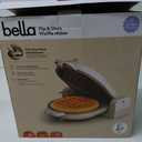 bella Flip-n-Store Belgian Waffle Maker, EverGood Ceramic Nonstick Coating, Fits-anywhere Kitchenware, Power Indicator Light & Touch Handle, 7 Wide & 1" Deep Plates, 1000 Watt, Oatmilk